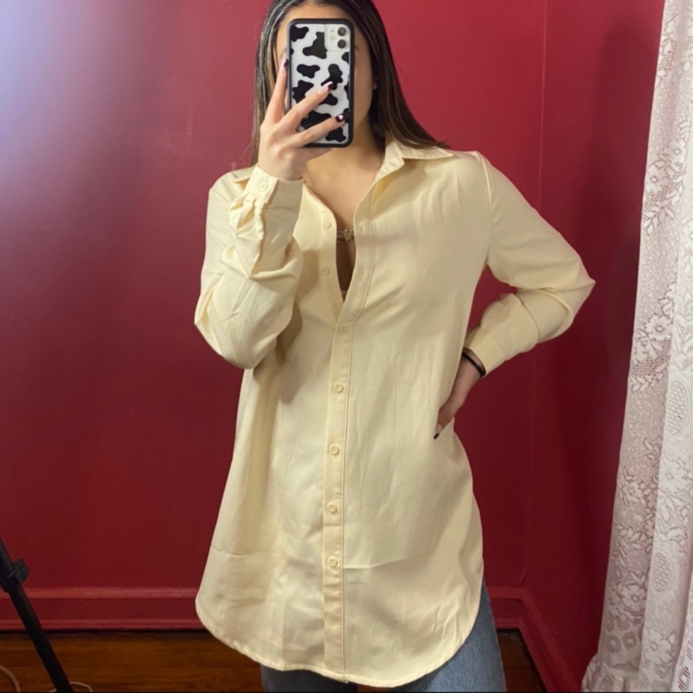 PLT Oversized Button Up Blouse